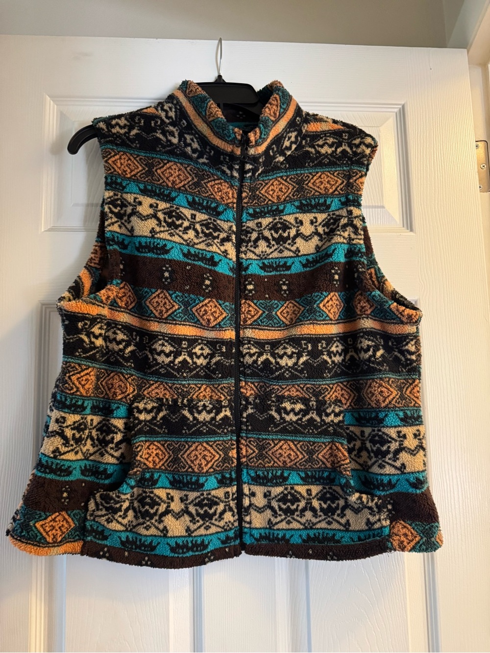 Western Patterned Fleece Vest